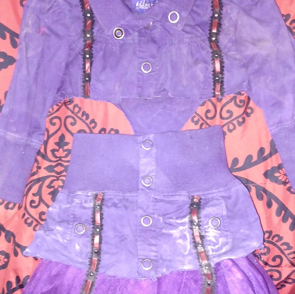 Miley Cryus two piece cropped jacket and mini skirt size medium - Picture 2 of 15